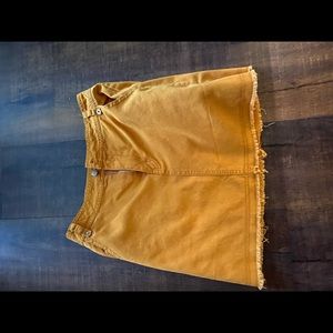 Yellow Jean Skirt